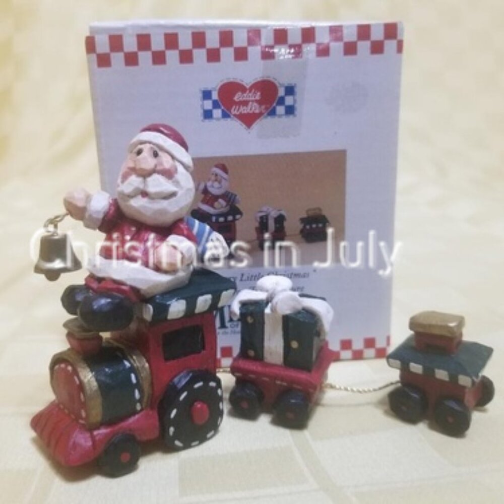 Midwest Eddie Walker A Merry Little Christmas Santa on Train Figurine